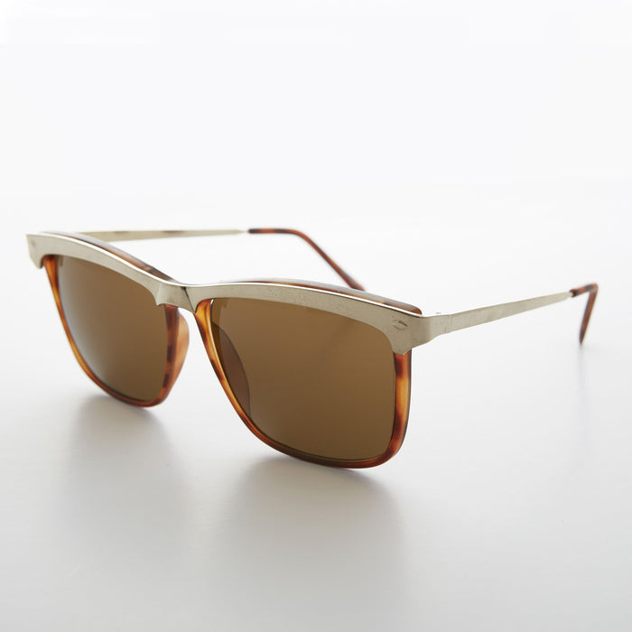 SUNGLASS MUSEUM Gold Brow Line Vintage Sunglasses - Spinderella