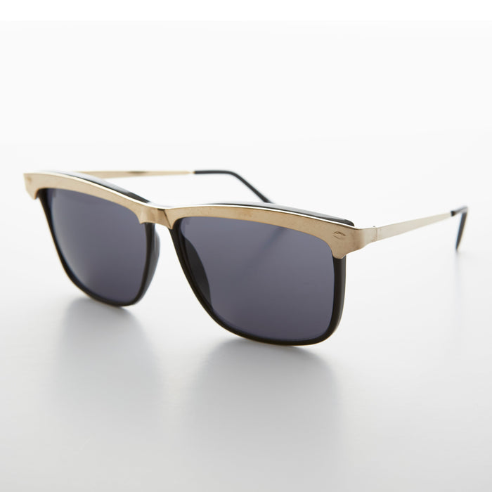 SUNGLASS MUSEUM Gold Brow Line Vintage Sunglasses - Spinderella