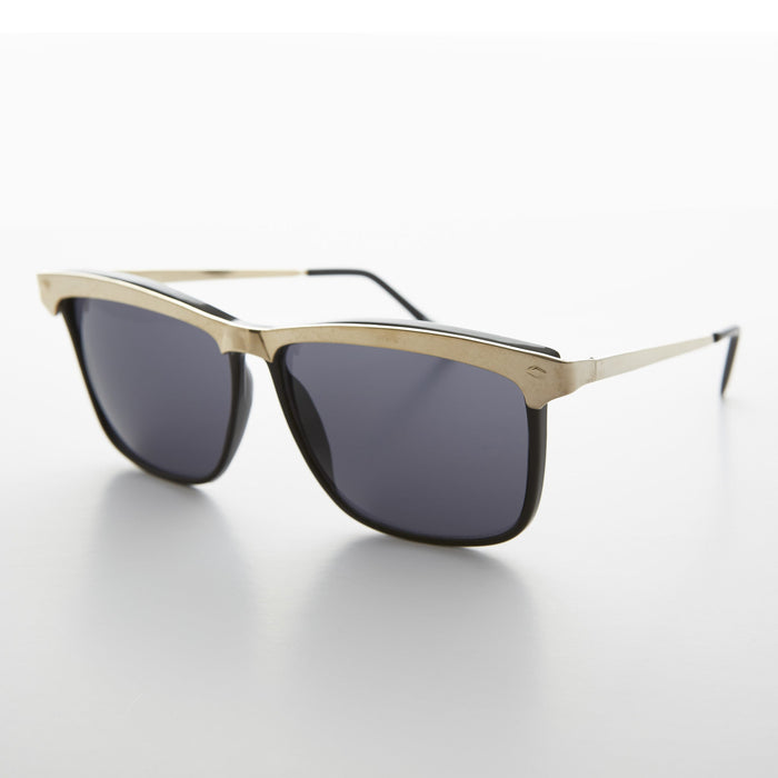 SUNGLASS MUSEUM Gold Brow Line Vintage Sunglasses - Spinderella