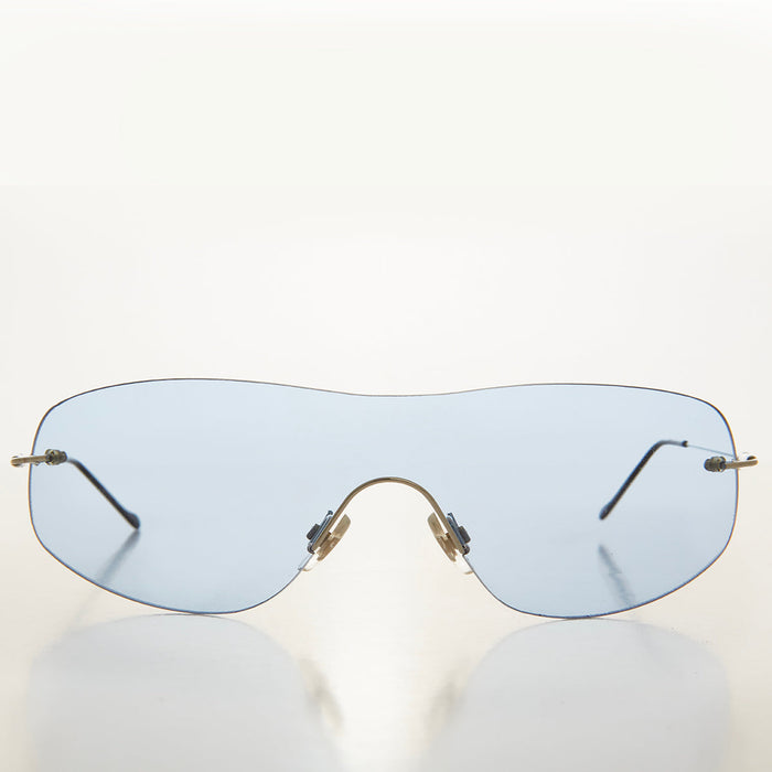 SUNGLASS MUSEUM y2k Rimless Shield Sunglasses - Stary