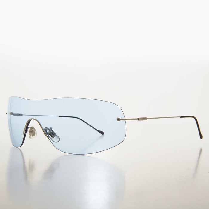 SUNGLASS MUSEUM y2k Rimless Shield Sunglasses - Stary