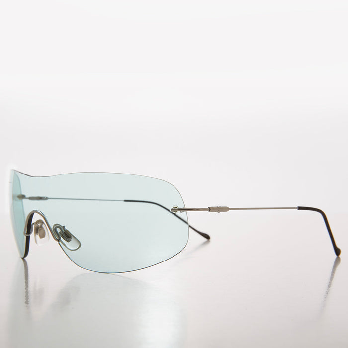 SUNGLASS MUSEUM y2k Rimless Shield Sunglasses - Stary