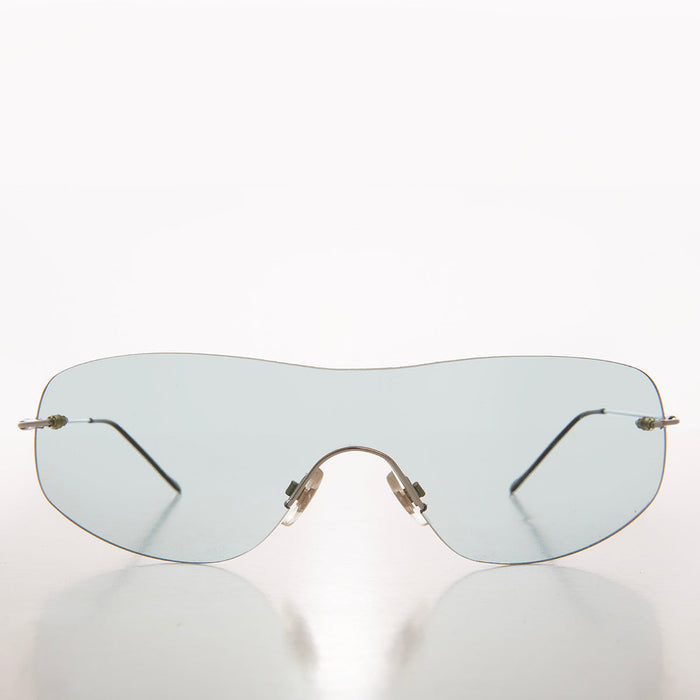 SUNGLASS MUSEUM y2k Rimless Shield Sunglasses - Stary