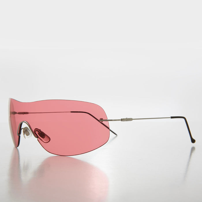 SUNGLASS MUSEUM y2k Rimless Shield Sunglasses - Stary