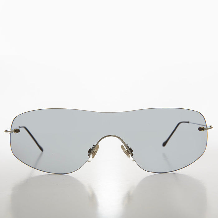 SUNGLASS MUSEUM y2k Rimless Shield Sunglasses - Stary