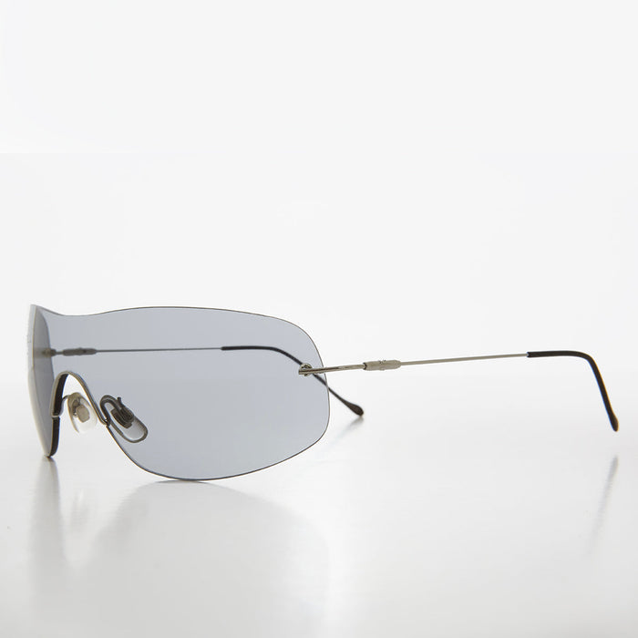 image of sunglasses model SUNGLASS MUSEUM SUNGLASS MUSEUM y2k Rimless Shield Sunglasses - Stary