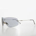 image of sunglasses model SUNGLASS MUSEUM SUNGLASS MUSEUM y2k Rimless Shield Sunglasses - Stary