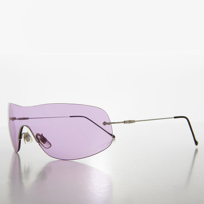 SUNGLASS MUSEUM y2k Rimless Shield Sunglasses - Stary