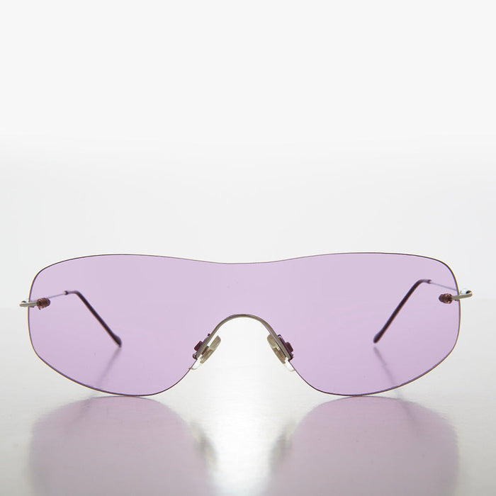 SUNGLASS MUSEUM y2k Rimless Shield Sunglasses - Stary
