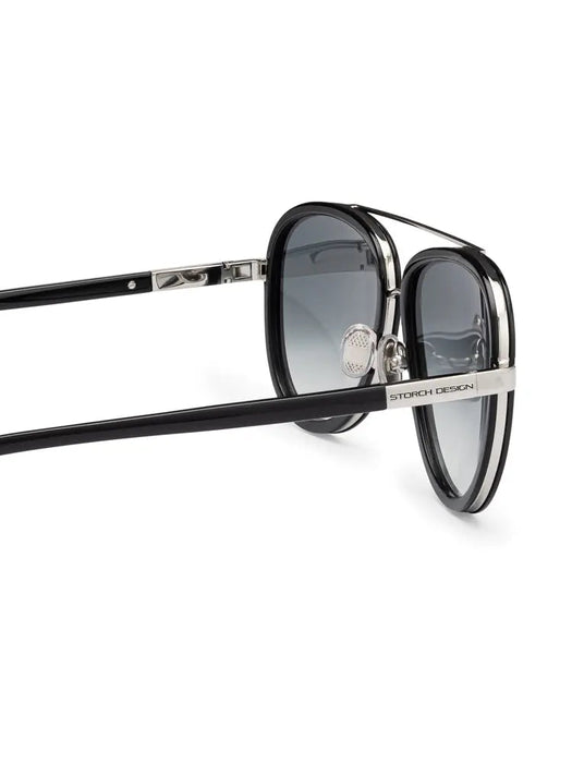 SAINT OWEN Sunglasses STORCH AVIATOR Black | Silver