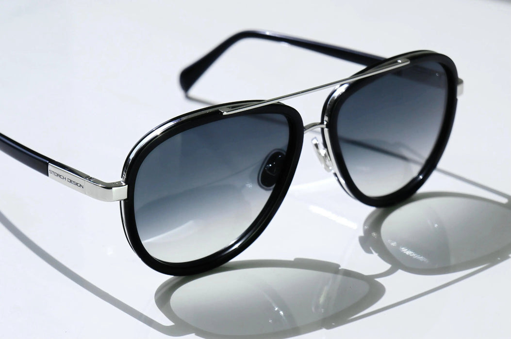 SAINT OWEN Sunglasses STORCH AVIATOR Black | Silver