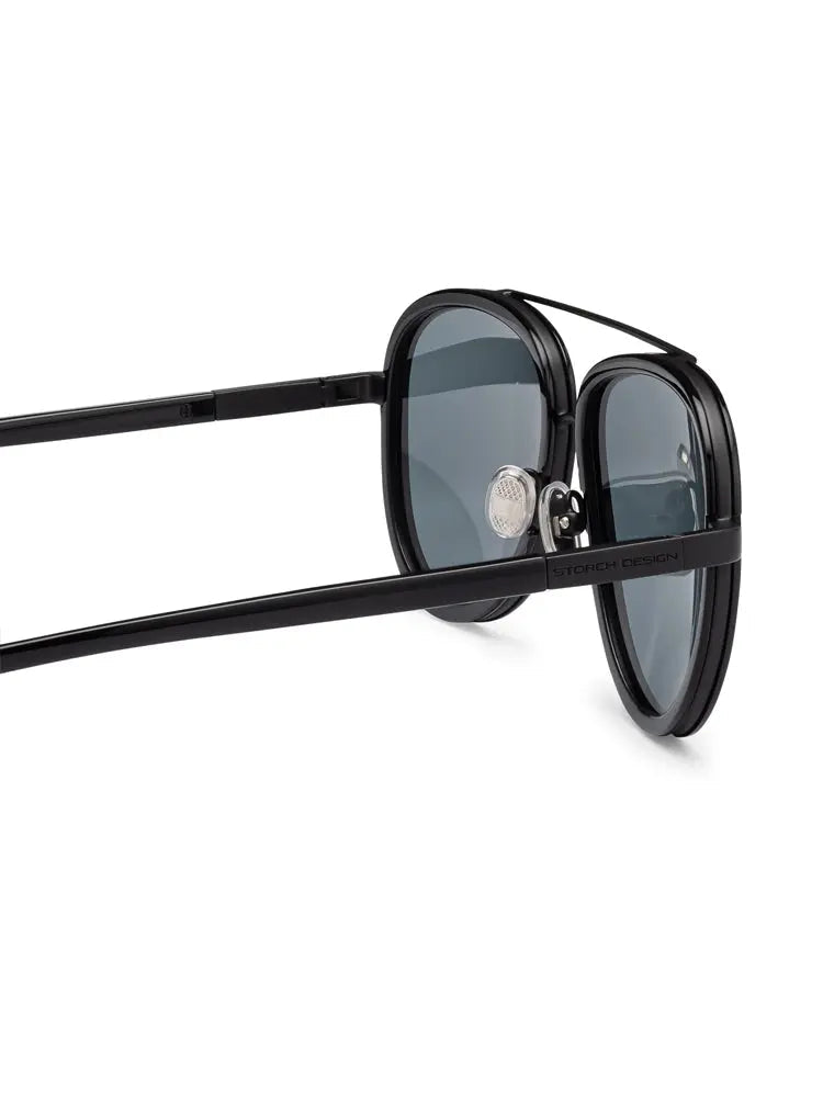 SAINT OWEN Sunglasses STORCH AVIATOR Black — KRNglasses.com