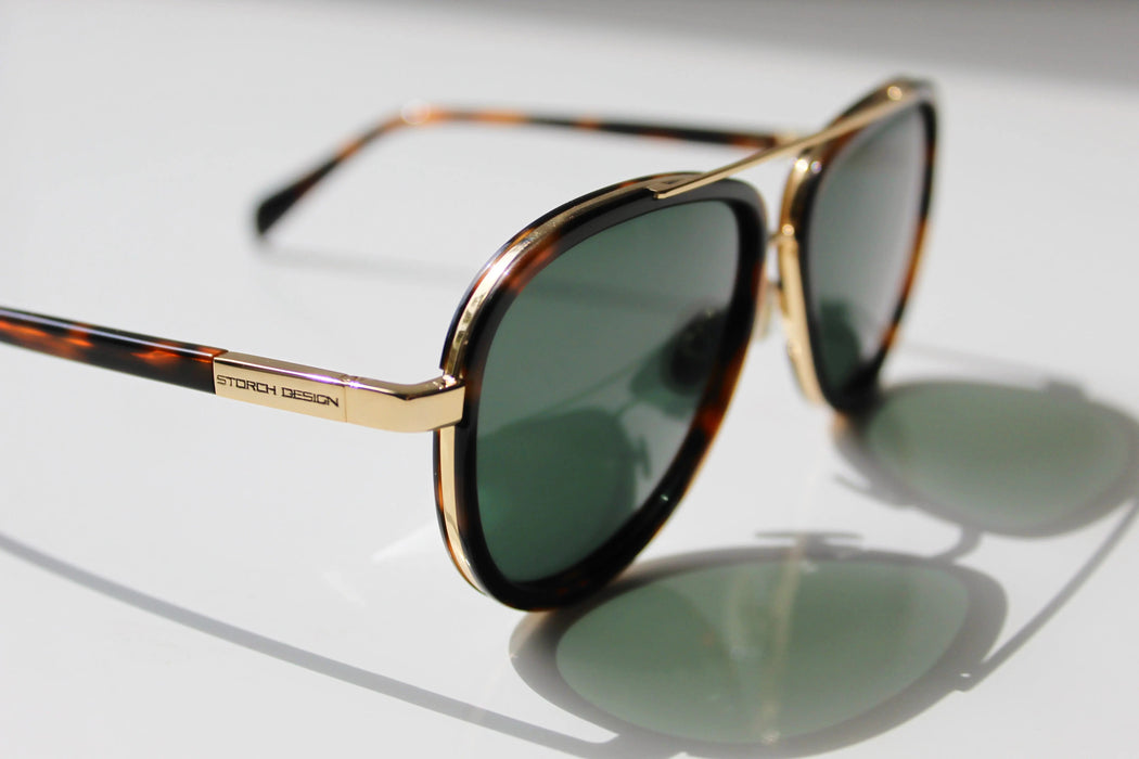 SAINT OWEN Sunglasses STORCH AVIATOR Tortoise | Gold