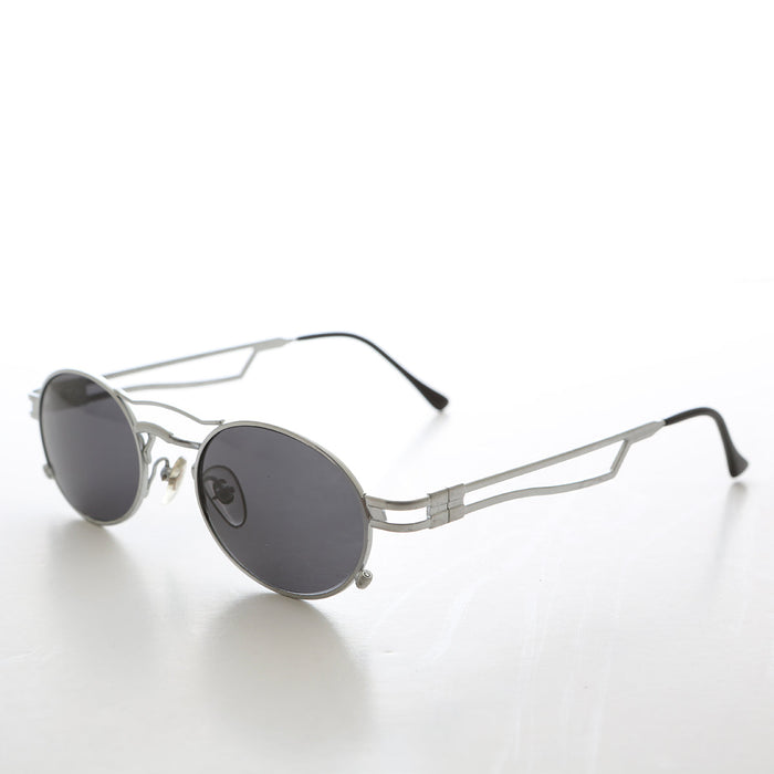 SUNGLASS MUSEUM Sporty Oval Steampunk Optical Quality Vintage Sunglass - Iggy