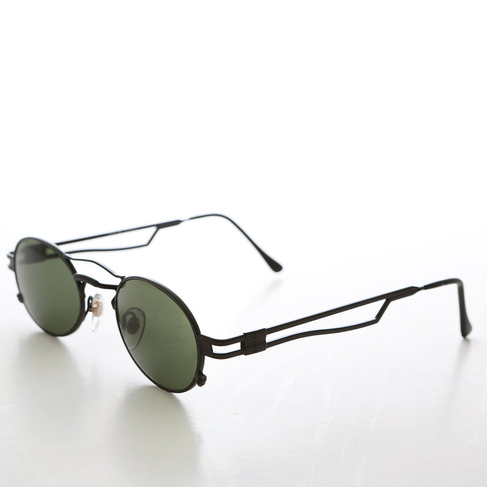 SUNGLASS MUSEUM Sporty Oval Steampunk Optical Quality Vintage Sunglass - Iggy