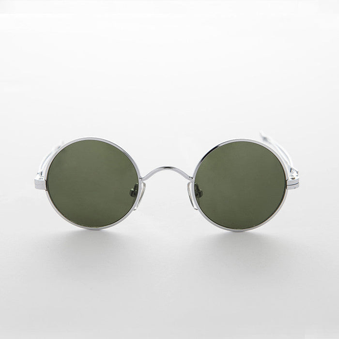 SUNGLASS MUSEUM Round Steampunk Vintage Sunglass with Adjustable Temples - Swazi