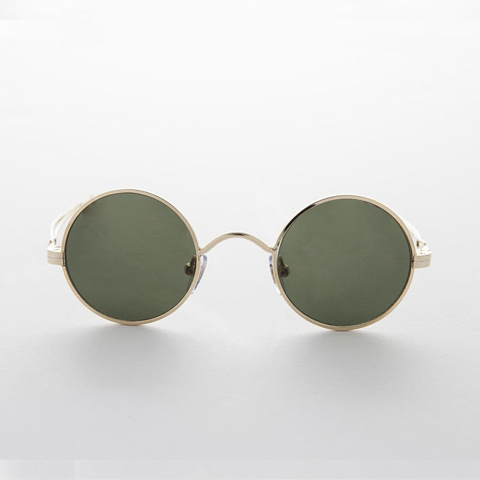 SUNGLASS MUSEUM Round Steampunk Vintage Sunglass with Adjustable Temples - Swazi