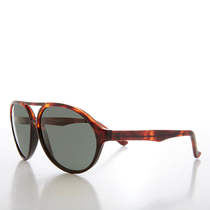 SUNGLASS MUSEUM Curved Aviator Sunglass with Glass Lens - Swenson