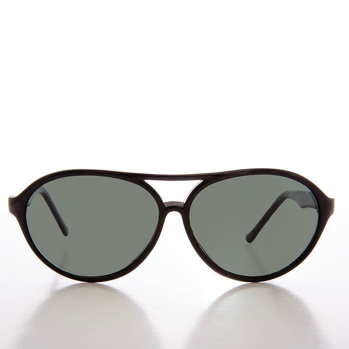 SUNGLASS MUSEUM Curved Aviator Sunglass with Glass Lens - Swenson