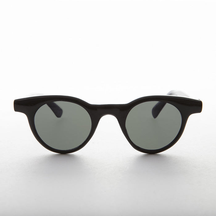 image of sunglasses model SUNGLASS MUSEUM SUNGLASS MUSEUM Small Round Horn Rim Preppy Vintage Sunglass - Sydney