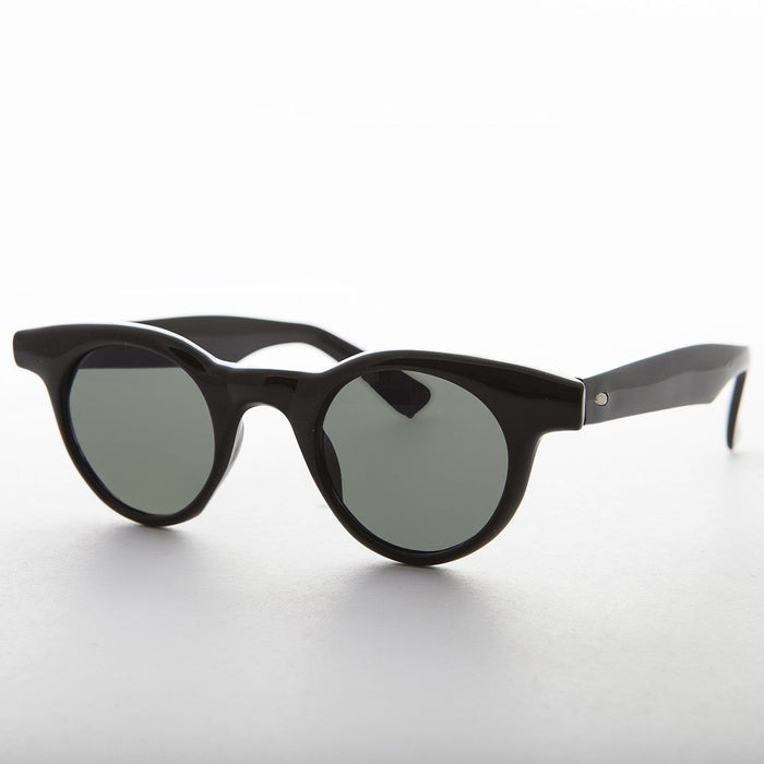 image of sunglasses model SUNGLASS MUSEUM SUNGLASS MUSEUM Small Round Horn Rim Preppy Vintage Sunglass - Sydney
