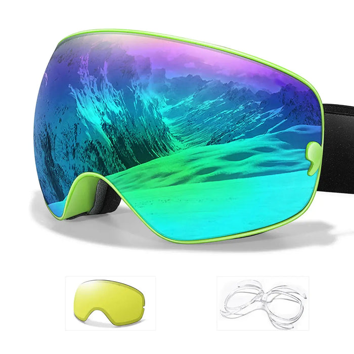 Crystal Clear Vision Anti Fog Ski Goggles
