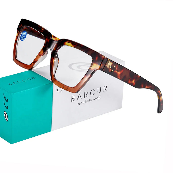 BARCUR Retro Fashionable Unique Leopard Pattern Reading Glasses