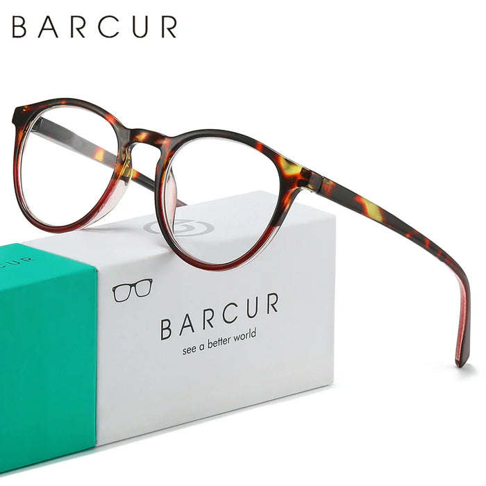 BARCUR Presbyopia Glasses Comfortable Lightweight Leopard