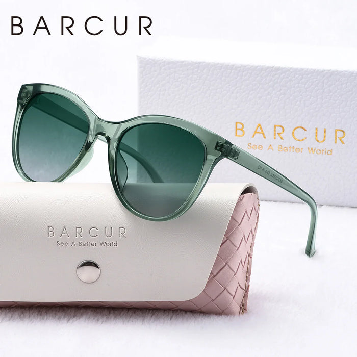 BARCUR Women’s Transparent Fashionable Cat Eye Sunglasses