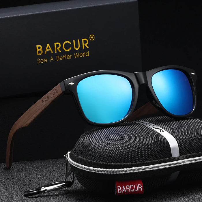 BARCUR Black Walnut Polarized Sunglasses