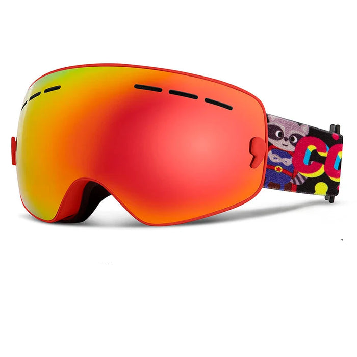 Snowboard Goggles for Kids  Ages 4-15  Cartoon Straps
