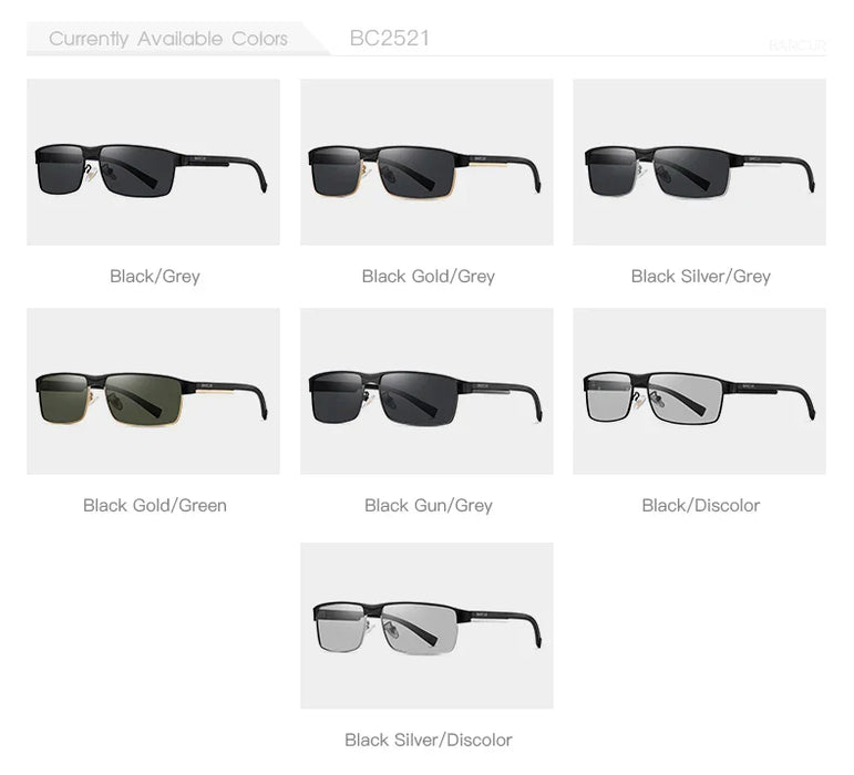 BARCUR Sunglasses Men’s Original Rectangle - Product image