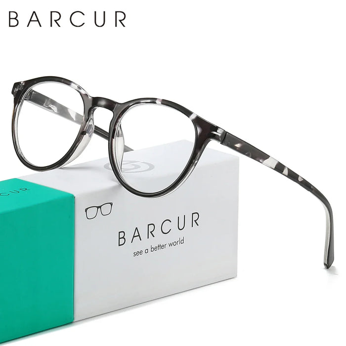 BARCUR Presbyopia Glasses Comfortable Lightweight Leopard