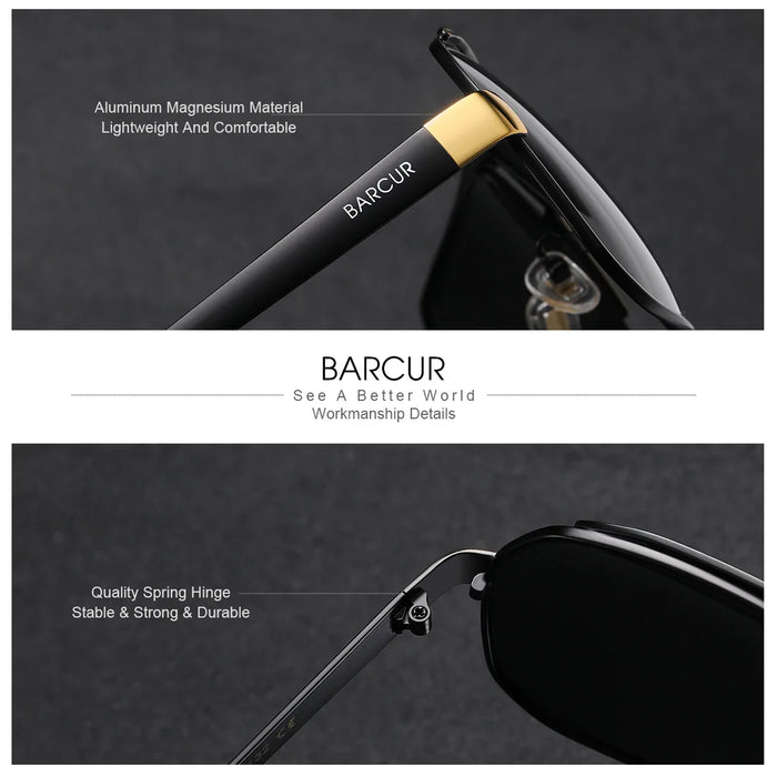 BARCUR Polarized Sunglasses Comfortable Frame
