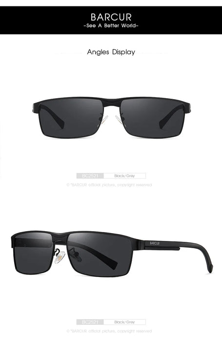 BARCUR Sunglasses Men’s Original Rectangle - Product image
