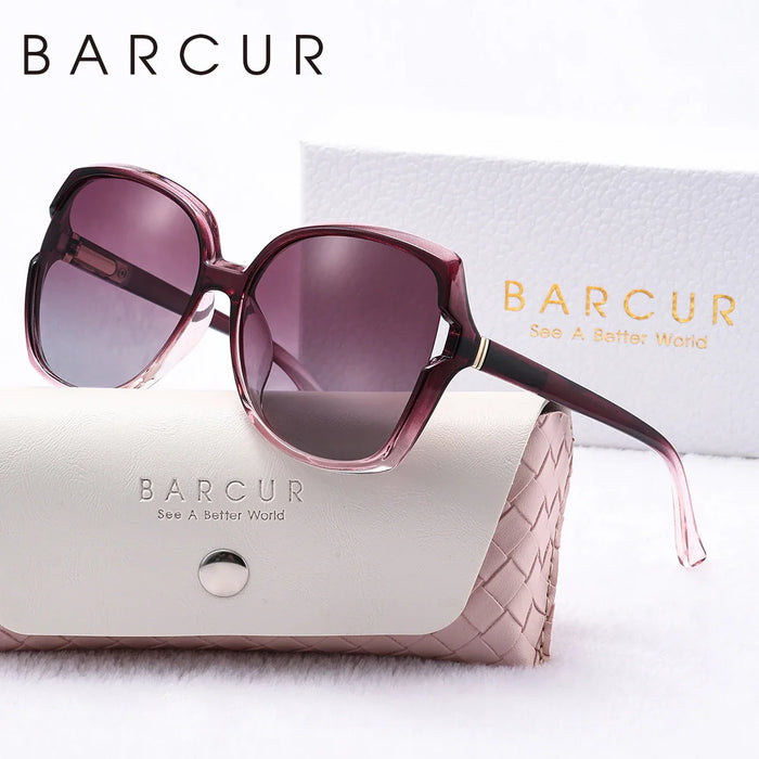 BARCUR Sunglasses Women’s Gradient Butterfly Frame Polarized