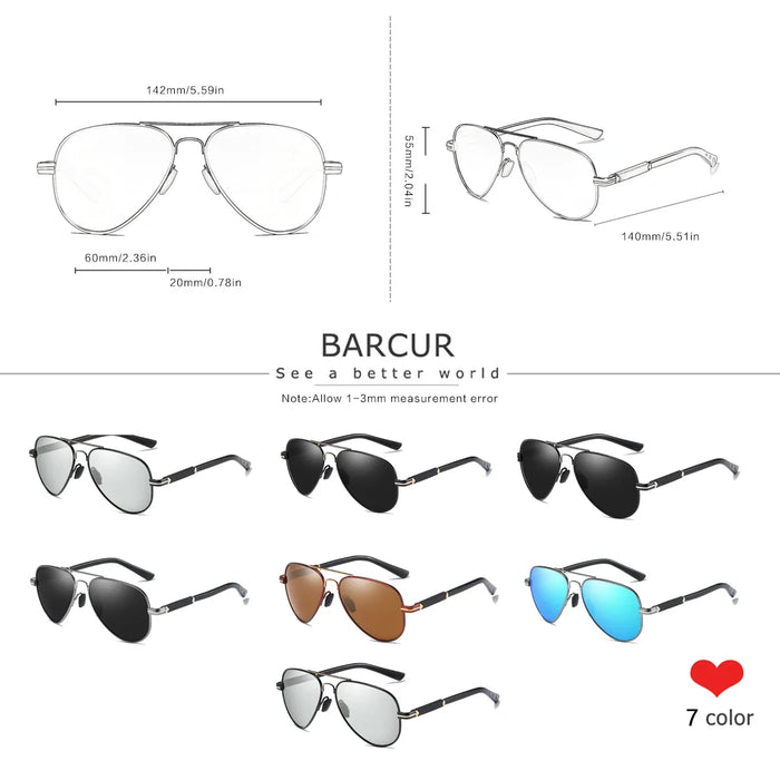 BARCUR Sunglasses Retro Chic