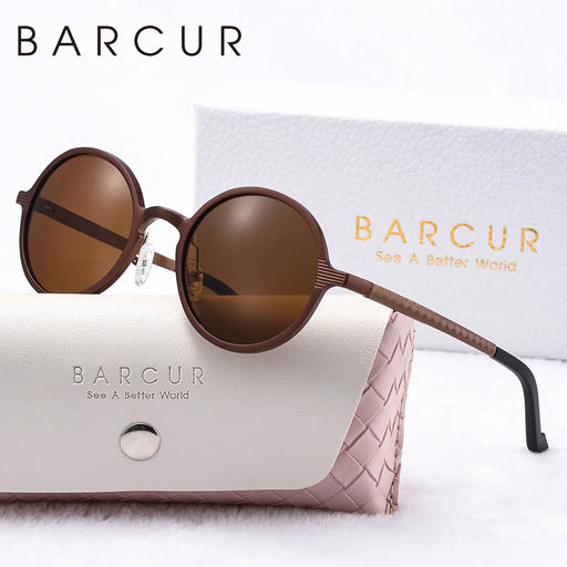BARCUR Retro Round Trendy Polarized Sunglasses - Product image