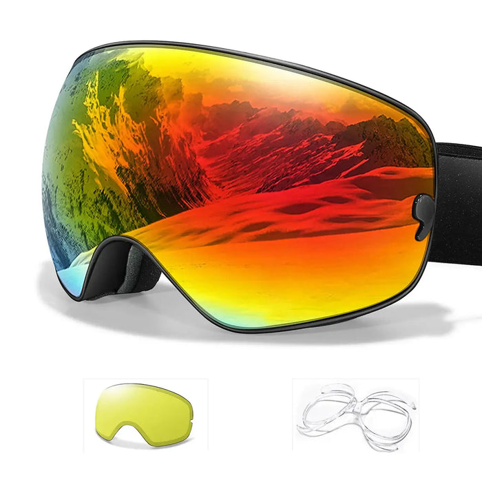 Crystal Clear Vision Anti Fog Ski Goggles