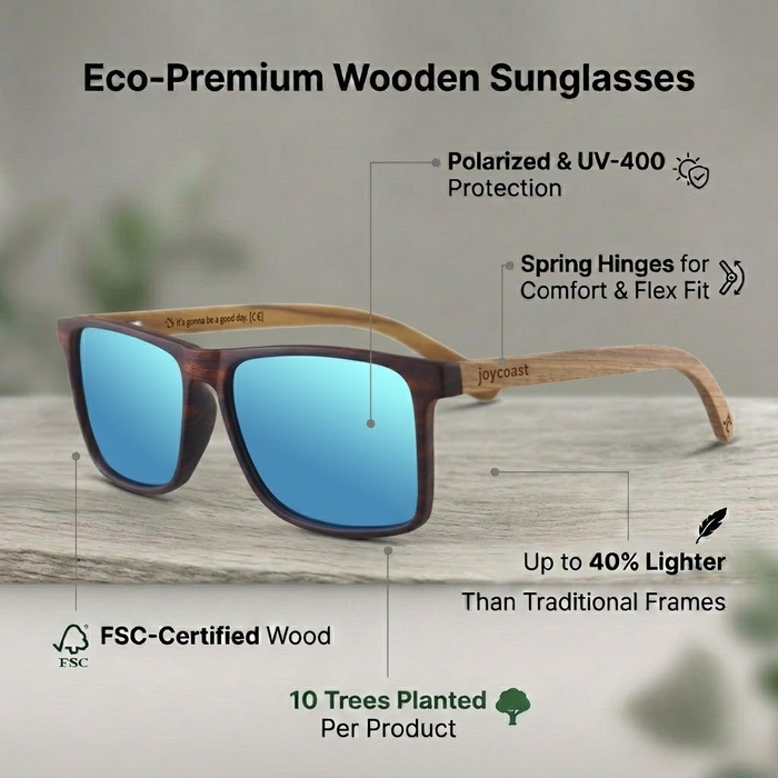 Slims Zebrawood Thin Wooden Sunglasses | Joycoast