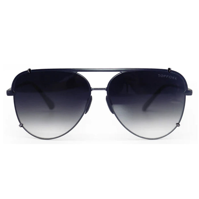 TOPFOXX Smaller Cristina - Tangle Free - Faded Black Aviator Sunglasses Black - Product image