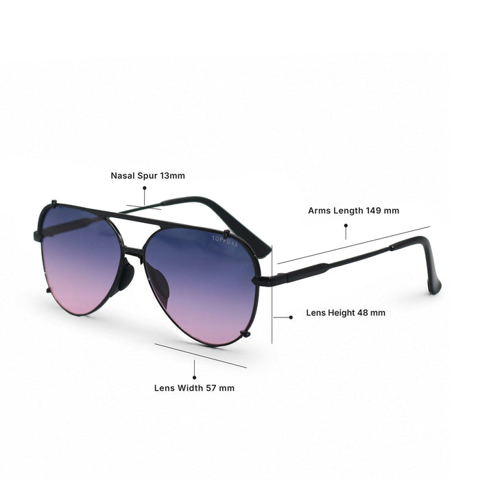 Smaller Cristina - Tangle Free - Faded Purple & Pink Aviator Sunglasses