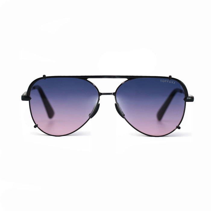 Smaller Cristina - Tangle Free - Faded Purple & Pink Aviator Sunglasses