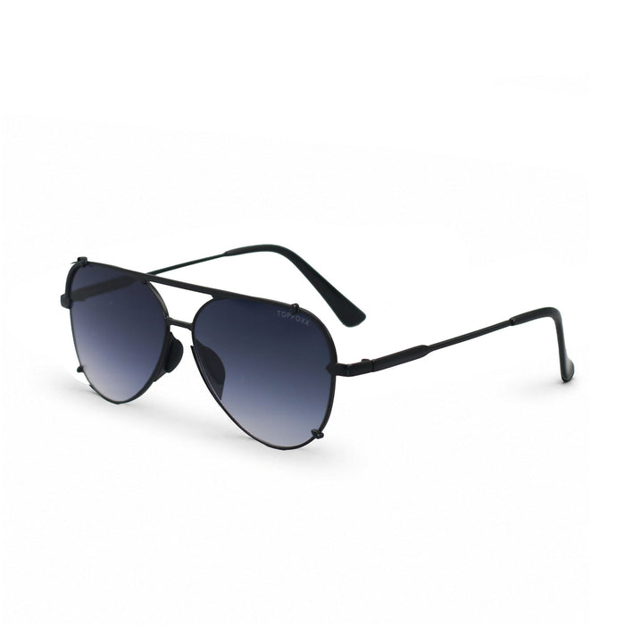 Smaller Cristina - Tangle Free - Faded Black Aviator Sunglasses Black