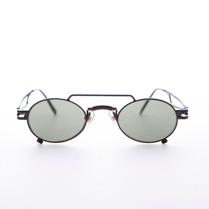 SUNGLASS MUSEUM Small Steampunk Aviator with Oval Lens - The Professor