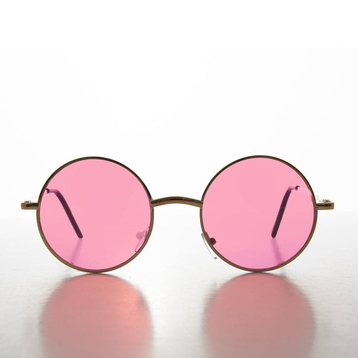 Round Tinted Lens Sunglasses - Tipper