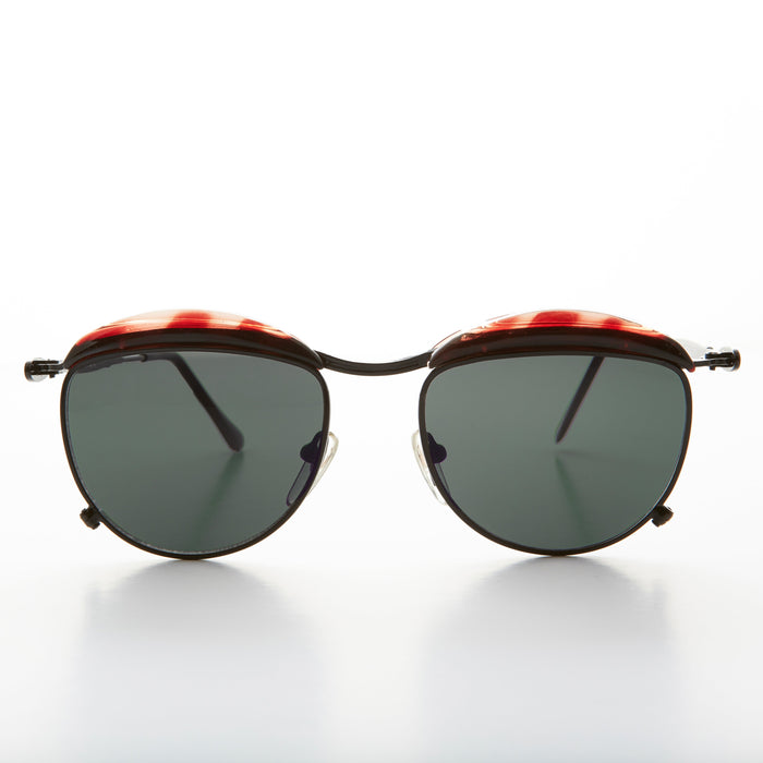 image of sunglasses model SUNGLASS MUSEUM SUNGLASS MUSEUM Round Art Deco Metal Victorian Vintage Sunglass - Tricia