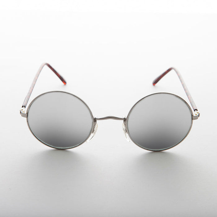 Round Mirror Lens Vintage Sunglasses - Eden