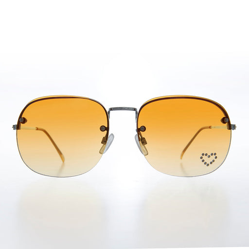 Sunglass Museum Rimless Vintage Sunglasses with Rhinestone Heart - Trixie - Product image