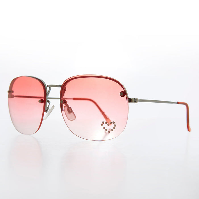 Sunglass Museum Rimless Vintage Sunglasses with Rhinestone Heart - Trixie - Product image